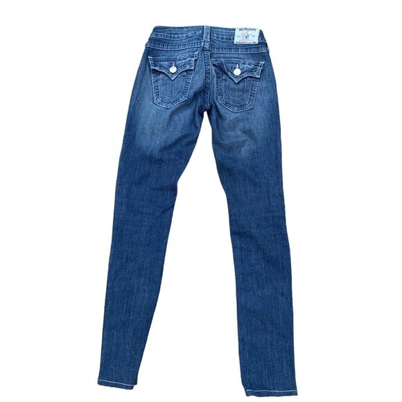 Vintage True Religion Jeans Size 25 STRAIGHT Blue - Picture 2 of 5